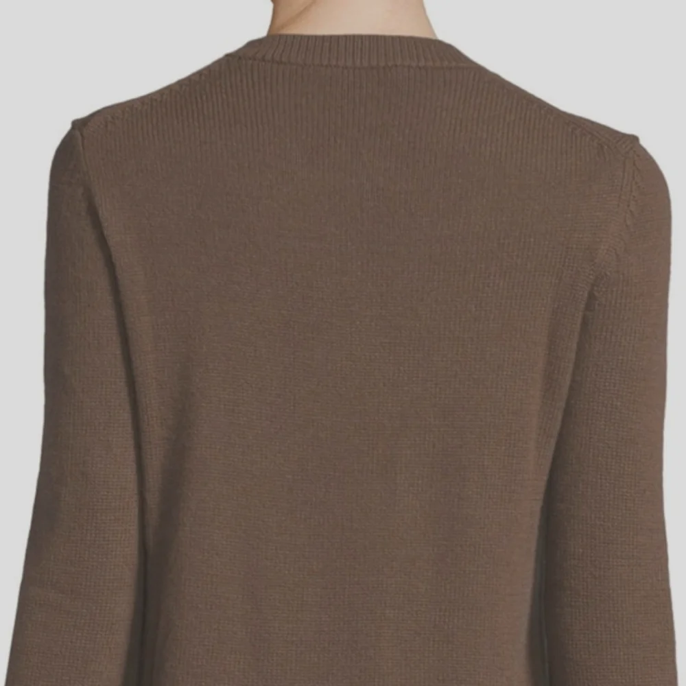 Michael Kors knit sweater mini cashmere chocolate brown dress
